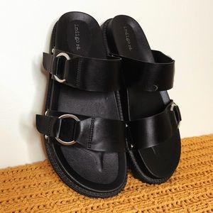 Faux Leather Sandals